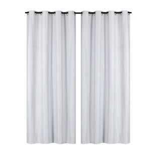 Clems - Pack 2 Cortina Engomada Termica 100% Blackout 140X225 Blanco 140X225