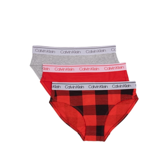 Ropa interior Calvin Klein, bikini moderno de algodón para niños y niñas, x3