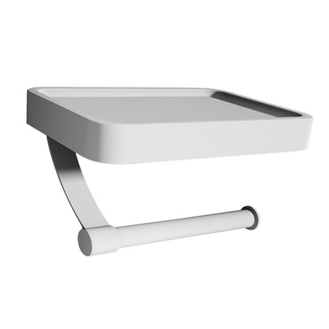 Magideal - Portarrollos De Papel Para Baño, Portarrollos De Papel, Estante, Accesorios De Baño, Organizador De Pañuelos Inoxidable, Portarrollos De Papel Higiéni , Blanco