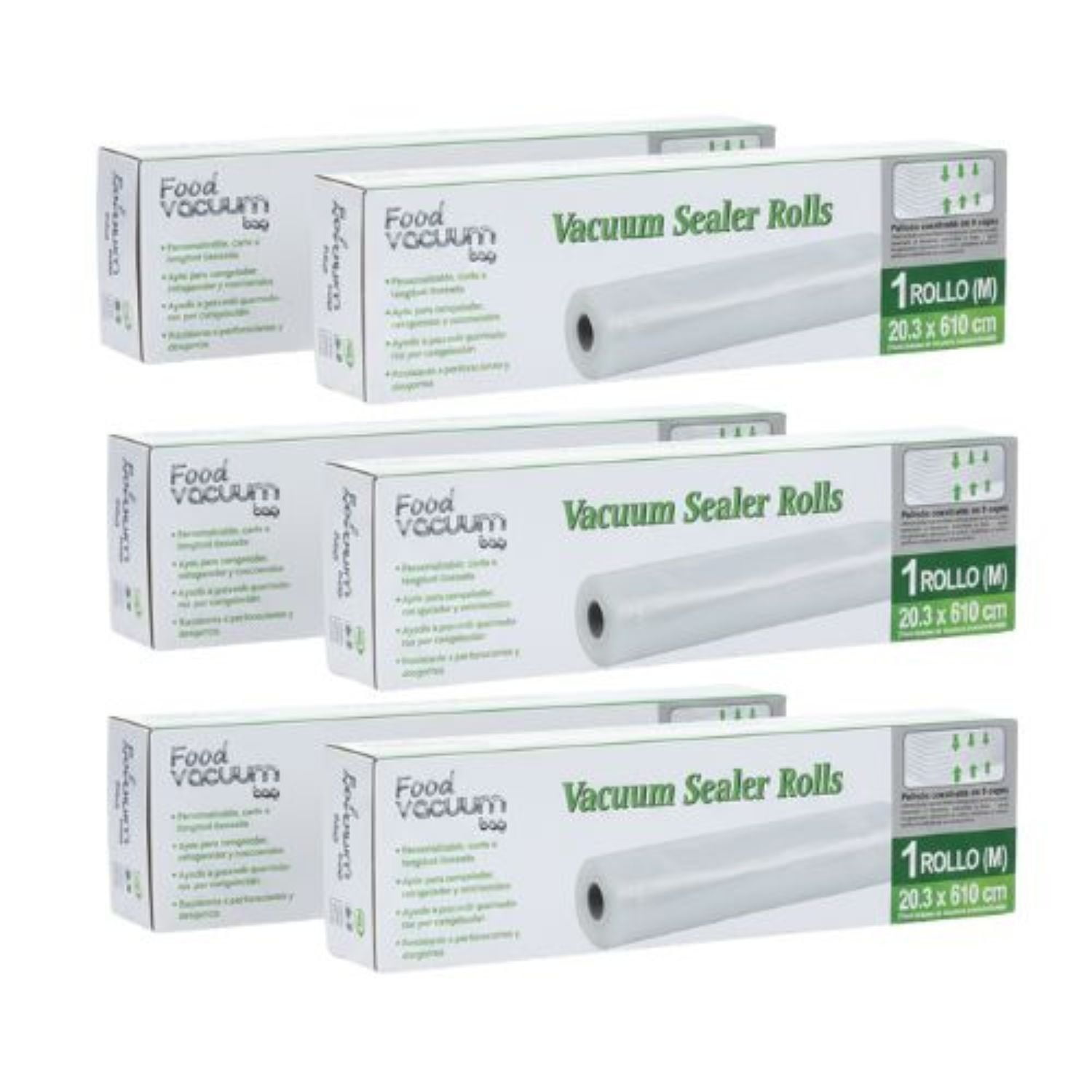 Pack Ahorro 6 Rollos Food Vacuum Bag
