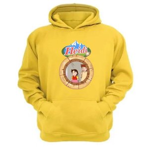 Genérico - Polerón Canguro Niña De Las Montañas Amarillo Talla L Unisex