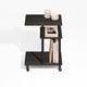 thumbnail image 4 of Mesa lateral Furinno Turn-N-Tube de 3 niveles en forma de C con ruedas, negro, 4 of 6