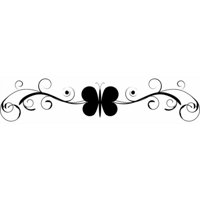 Rienda Libre Graphics - Decomural Butterfly Swirl Headboard Ws-18076