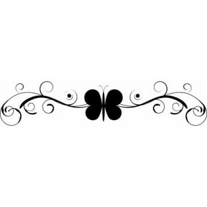 Rienda Libre Graphics - Decomural Butterfly Swirl Headboard Ws-18076