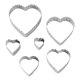 thumbnail image 3 of Cortadores de Fondant Wilton 6 piezas de corazones de doble cara, color plata, 3 of 4