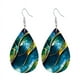 thumbnail image 1 of Creative Shell Texture 3D Painting Teardrop Dangle Earrings, PU Leather Jewelry For Women, 1 of 3