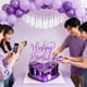 thumbnail image 2 of Adorno para Pastel sodasos Feliz Cumpleaños Brillo Morado, 2 of 9