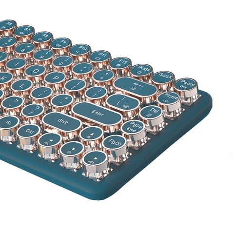 Teclado Tishled, Máquina De Escribir, Interruptores Mecánicos Inalámbricos, Verdes