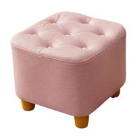 Bothyi - Reposapiés Pequeño, Taburete Otomano Compacto Y Creativo Para Entrada, Sala De Estar, Hogar, Rosa