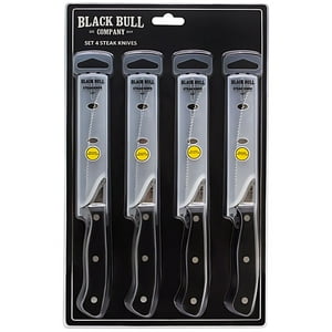 Set 4 Cuchillos Steak Black Bull Corte Y Estilo Pro - Sc