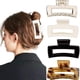thumbnail image 1 of Pinzas para el cabello grueso de 4'', de plástico, antideslizantes, de tamaño jumbo, con sujeción fuerte, pinzas grandes, diseño francés, accesorios para peinar el cabello para mujeres y niñas., 1 of 7