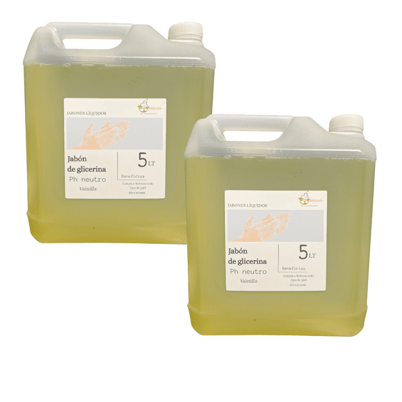 Jabon Liquido BioLab Hipoalergenico Vainilla 5 Litros Pack 2 Unidades