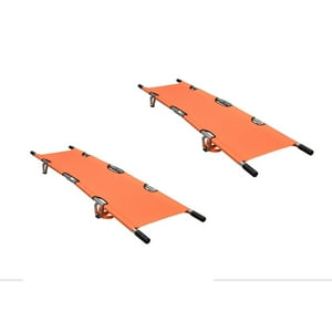 Glomed - Pack 2 Camilla De Rescate Plegable Dos Cuerpos Naranja Borrar