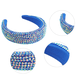 thumbnail image 3 of Diadema ancha con cristales brillantes acolchados y diamantes de imitación para mujer, accesorio para el cabello para fiestas, 3 of 5