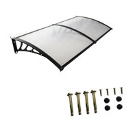 Ioensy - Toldo Para Puerta Protección Contra La Nieve Diseño De Conexión Perfecta Marquesina Para Puerta Para Porche Longitud Por Pared 240 Cm