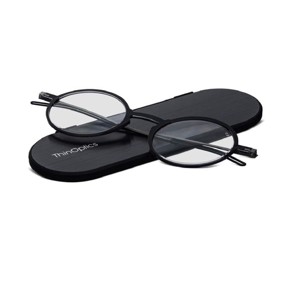 Gafas de lectura ThinOptics Round Black 2.0 Strength