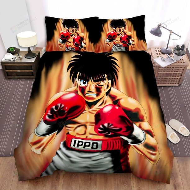 Fighting Spirit Hajime No Ippo Anime Fighting Quilt Duvet Cover Set3-Piece Bedding Set