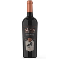 Vino Tinto Cabernet Sauvignon Edición Limitada 14° Botella 750 Ml Alma De Chile