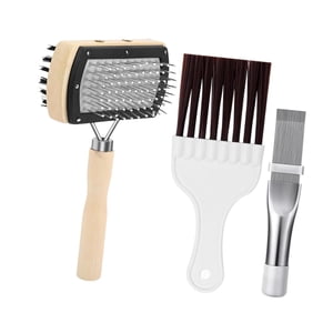 Magideal - Cepillos De Limpieza Para Aire Acondicionado, Cepillo Para Serpentín Y Condensador, Antideslizantes, Accesorios Ergonómicos, Kit De Limpieza Portátil