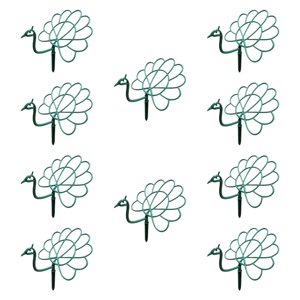 Ioensy - 10X Anillos De Soporte Para Plantas De Jardín, Estacas De Soporte Para Plantas De Pavo Real Para Césped De Parque