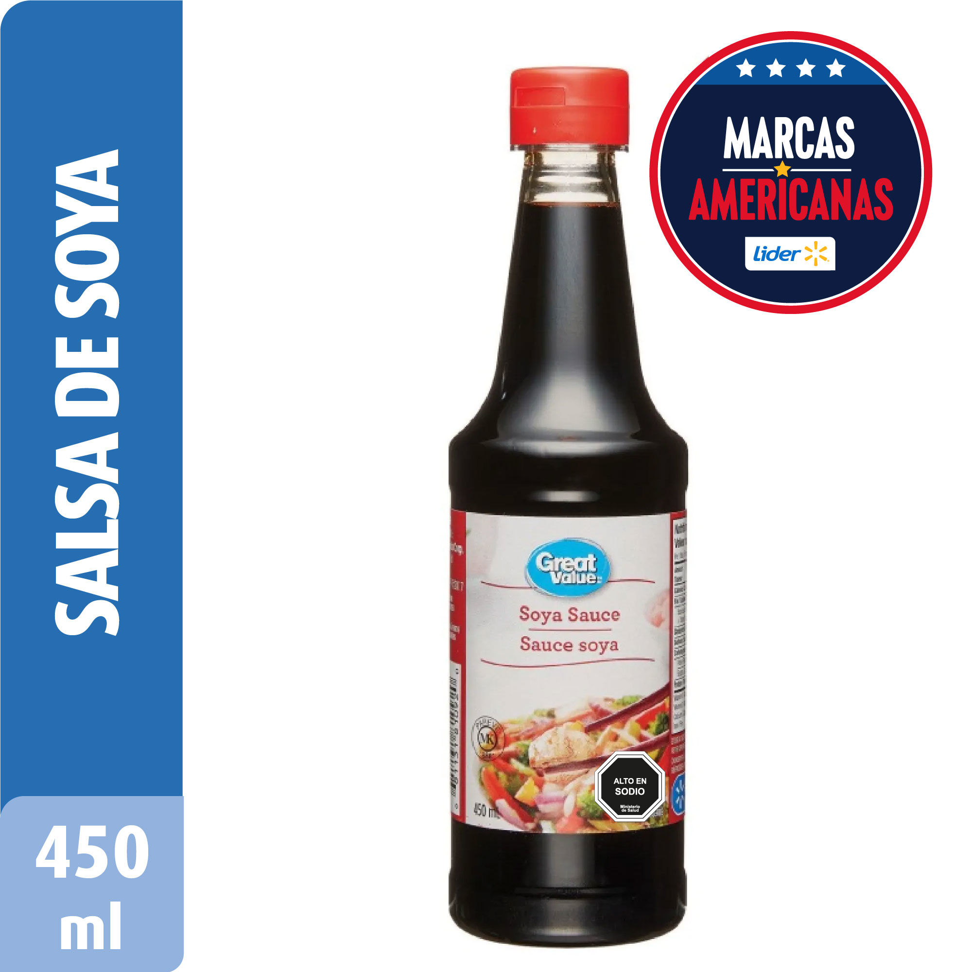 Salsa De Soya 450 ml Great Value