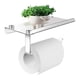 thumbnail image 2 of Portarrollos de papel higiénico con soporte para teléfono, dispensador de rollos de papel higiénico de acero inoxidable cromado pulido, soporte de pared para baño, 2 of 8