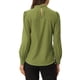 thumbnail image 3 of INSPIRE CHIC Blusa de Mujer con Cuello Alto, Pliegues, Botón de Ojal y Botón, Talla L, Verde Aguacate, 3 of 6