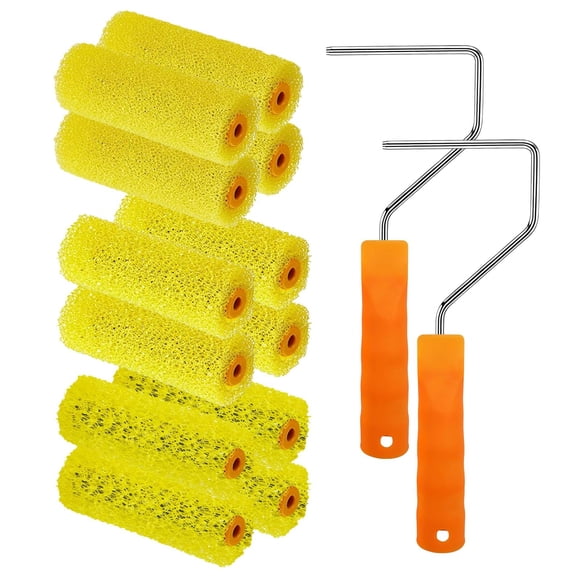Rodillo de Pintura YLTOLOO 10 cm 12 piezas + 2 marcos