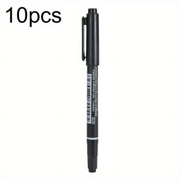 Get Creative with 10 Double Headed Waterproof Permanent Markers - Perfect for Students, Office and School Supplies!