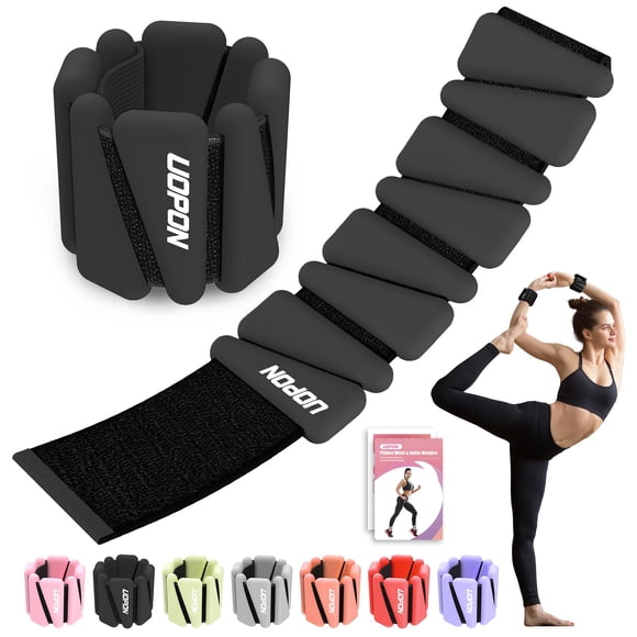 Pesas para muñecas y tobillos UOPON de 1.8 kg, set de silicona suave