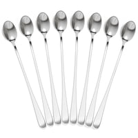 The Little Green Change - Juego De 8 Cucharas De Café Largas De Acero Inoxidable, 23 Cm, Aptas Para Lavavajillas