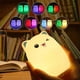 thumbnail image 3 of Lámpara Silicona Gato Led Recargable Usb 7 Colores Kawaii, 3 of 7