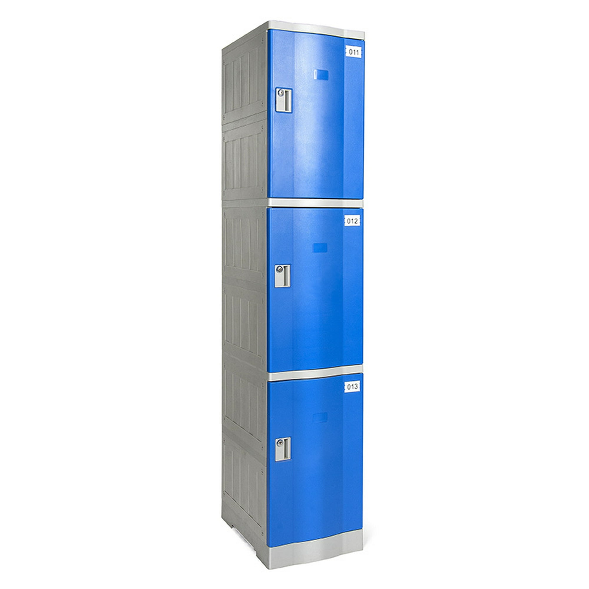 Recilock - Locker Plasticos: 1 Cuerpo Y 3 Puertas Azul/gris