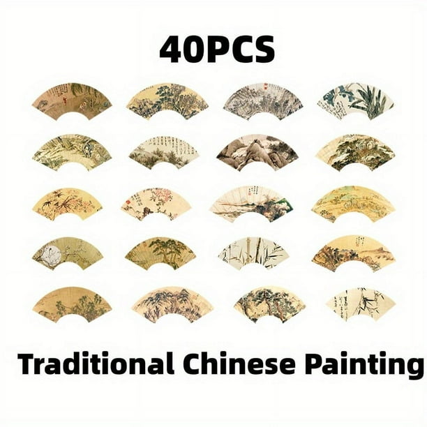 40pcs Vintage Chinese Style Writing Stickers - Perfect for DIY Decor, Journaling, Scrapbooking & Planning!