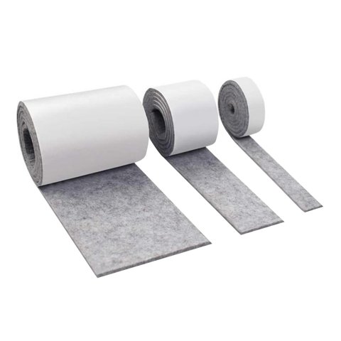 Magideal - Tirares De Fieltro Autoadhesivas Cintas De Fieltro Autoadhesivas Gruesas Tirares De Barra De Tablón De Anuncios De Fieltro, Tirarere De Fieltro De Poliéster - Gris Claro