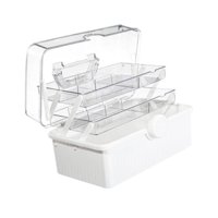 Magideal - Botiquín Portátil Para Primeros Auxilios, Soporte Vacío, Caja De Almacenamiento Para Uso Doméstico, Para Manualidades, Cosméticos, Oficina, Camping,