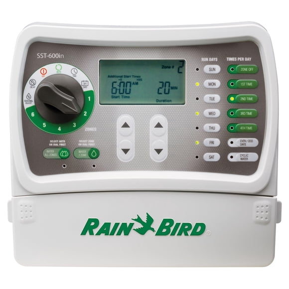 Temporizador para sistema de riego y aspersión Rain Bird SST600IN, 6 zonas