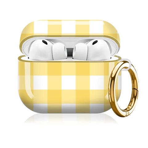 Funda Para Airpod Pro 3 Kljfhwji Amarillo A Cuadros Con