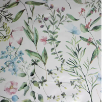 Genérico - Hule Afranelado Mantel 140X200 Flor Blanca