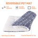 thumbnail image 3 of Cama para perro Mora Pets reversible de franela y forro polar para jaula, 89 x 58 cm, 3 of 6
