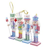 Bothyi - Figura De Cascanueces De 4 Piezas, Soldado De Cascanueces De Madera Para Fiesta, Festival De Navidad