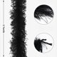 thumbnail image 3 of Solador de plumas de avestruz con forma de boas, negro, 2 yardas de largo, 3 capas, para fiestas, 3 of 6