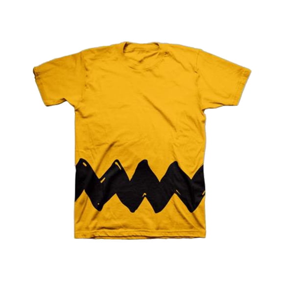 Camiseta Peanuts para adulto talla XXL color amarillo mostaza, algodón