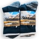 thumbnail image 3 of Calcetas Trekking Lana Merino Térmicas Deportiva Azul L(40-44), 3 of 3