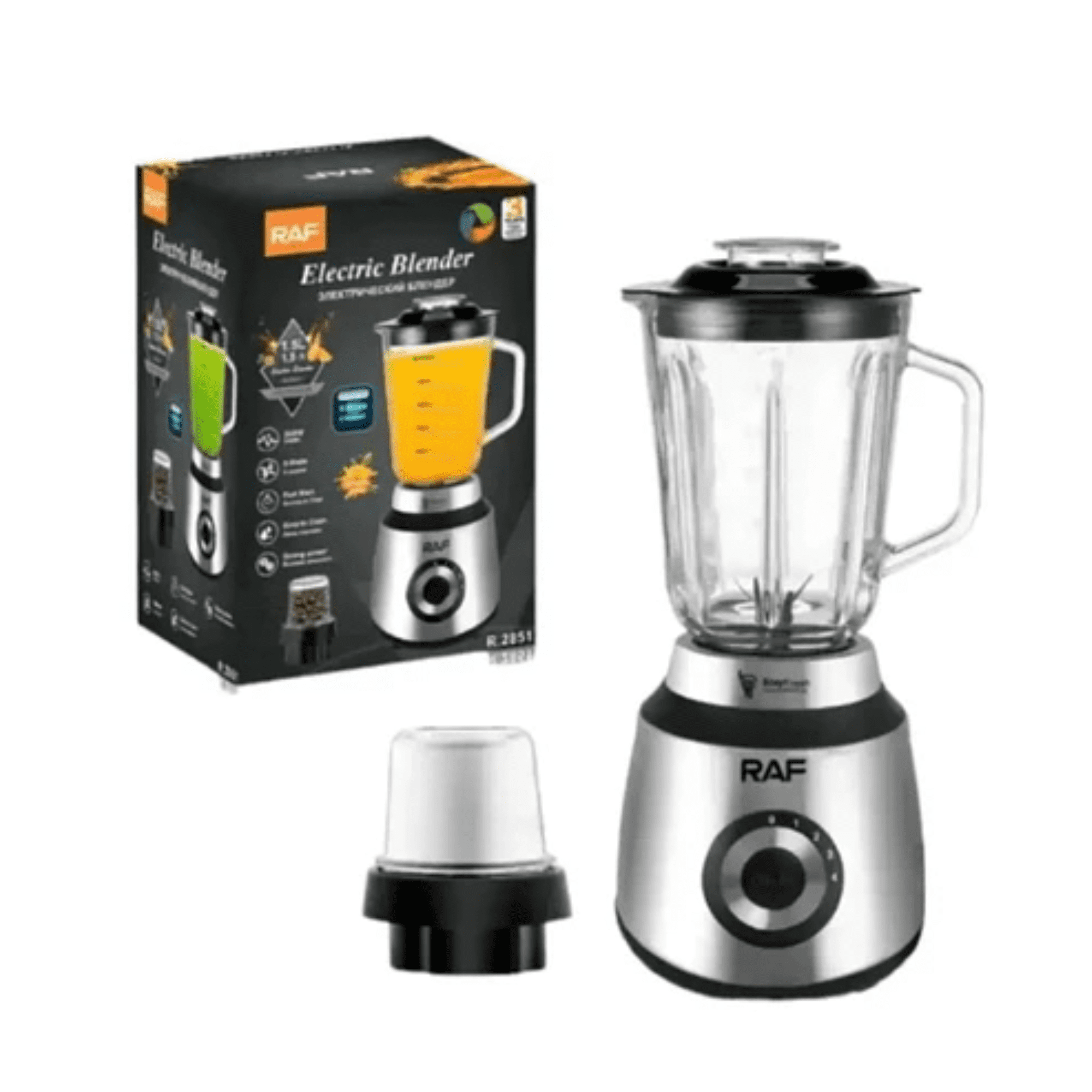 Genérico - Licuadora Eléctrica De 500w | Jarra De 1.5l 6 Cuchillas