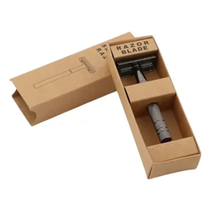 Linastore - Cuchilla De Afeitar Clásica De 3 Piezas Con Doble Borde Caja Marron