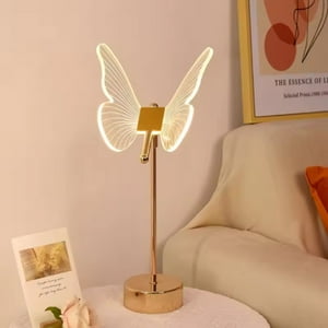 Genérico - Lampara Portatil Mesa Moderna Mariposa Led Usb Lau
