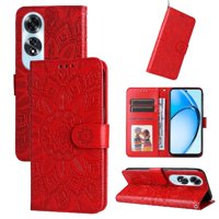 Funda Tipo Cartera Foxdock Para Oppo A60 4G , Diseño Girasol En Relieve, Cuero Pu, Cierre Magnético, Soporte Y Tarjetero