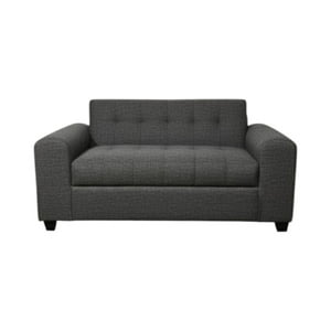 Diseños Valestrini - Sofa Dos Cuerpos Brazo Redondo Lino Gris Oscuro