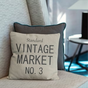 Hebra - Cojin Lino Look Vintage 45X45 Market